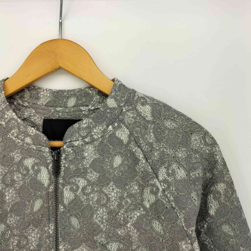 バナナリパブリック BANANA REPUBLIC マオカラー レース ラグラン ジップアップジャケット レディース import:M