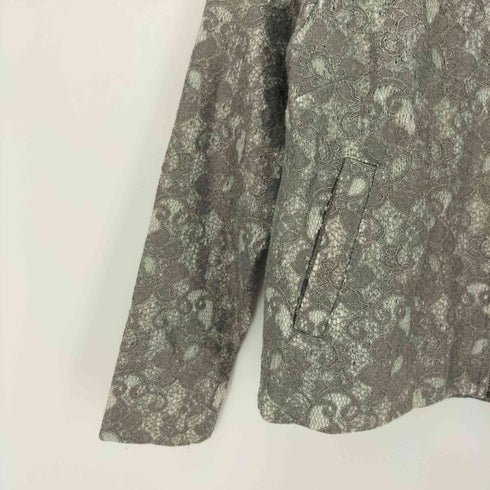 バナナリパブリック BANANA REPUBLIC マオカラー レース ラグラン ジップアップジャケット レディース import:M