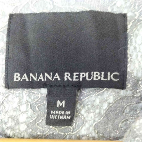 バナナリパブリック BANANA REPUBLIC マオカラー レース ラグラン ジップアップジャケット レディース import:M