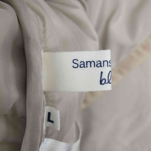 サマンサモスモスブルー Samansa Mos2 blue ノーカラー中綿ジャケット レディース JPN:L