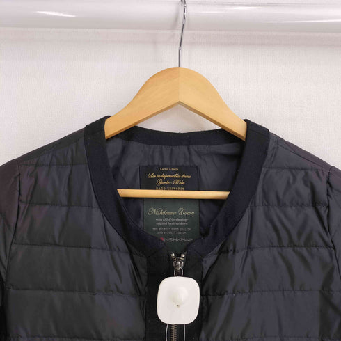 ナノユニバース NANO universe 15AW Nishikawa Down 西川ダウン ノーカラー ダウンジャケット レディース JPN:36