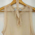DEBBY UPPER ロゴバッチ ノースリーブ メッシュギャザー トップス レディース 1