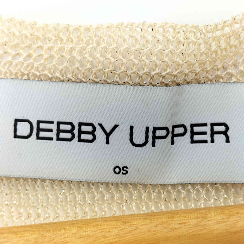 DEBBY UPPER ロゴバッチ ノースリーブ メッシュギャザー トップス レディース 1