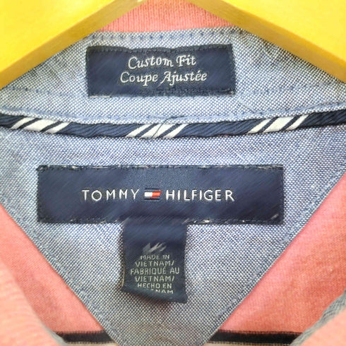 トミーヒルフィガー TOMMY HILFIGER custom fit S/S フロントロゴ刺繍ポロシャツ メンズ import:L