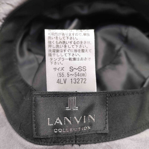 ランバンコレクション LANVIN COLLECTION 日本製 絹 シルク混 ベルベット帯 バケット ハット バケハ レディース 55.5-54cm
