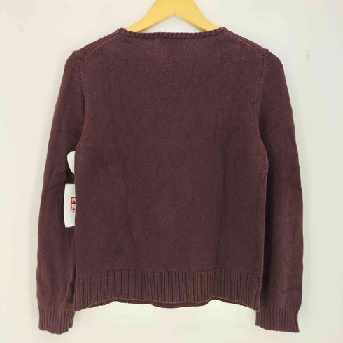 エディーバウアー Eddie Bauer 90s 白タグ 花刺繍 コットンニット レディース import:S