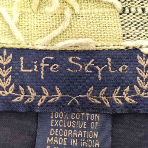 Life Style 80-90s インド製 コットン フリンジ シャツジャケット レディース import:M