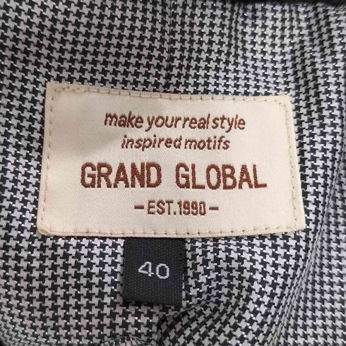 グランドグローバル GRAND GLOBAL ピッグレザー トラッカージャケット メンズ jpn40