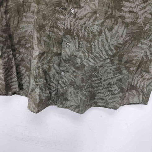 エディーバウアー Eddie Bauer リーフ柄 S/S シャツ メンズ import:XL