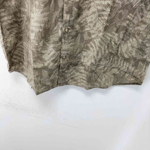 エディーバウアー Eddie Bauer リーフ柄 S/S シャツ メンズ import:XL