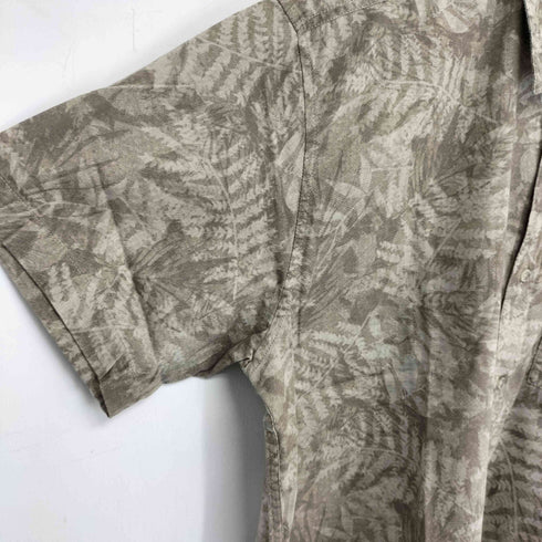 エディーバウアー Eddie Bauer リーフ柄 S/S シャツ メンズ import:XL