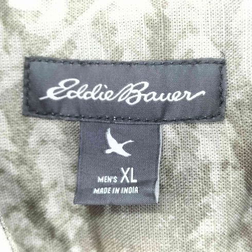 エディーバウアー Eddie Bauer リーフ柄 S/S シャツ メンズ import:XL