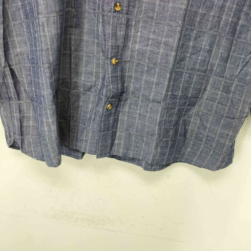 エディーバウアー Eddie Bauer 格子柄 コットンリネン レギュラーカラーシャツ メンズ import:XL