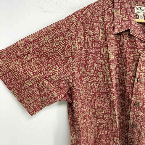 エルエルビーン L.L.Bean 総柄 オープンカラーシャツ メンズ import:XL