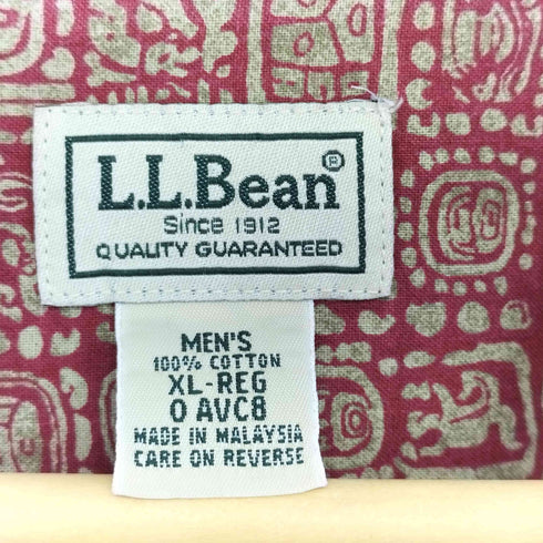 エルエルビーン L.L.Bean 総柄 オープンカラーシャツ メンズ import:XL