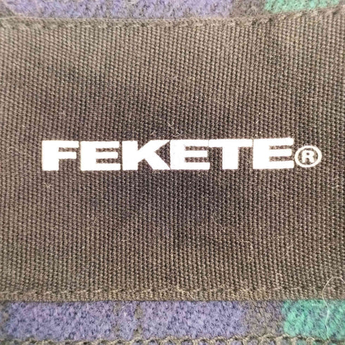 フェケテ FEKETE アクリルチェック フレアミニスカート レディース S