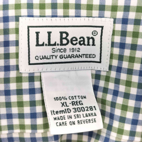 エルエルビーン L.L.Bean ギンガムチェック BDシャツ メンズ import:XL