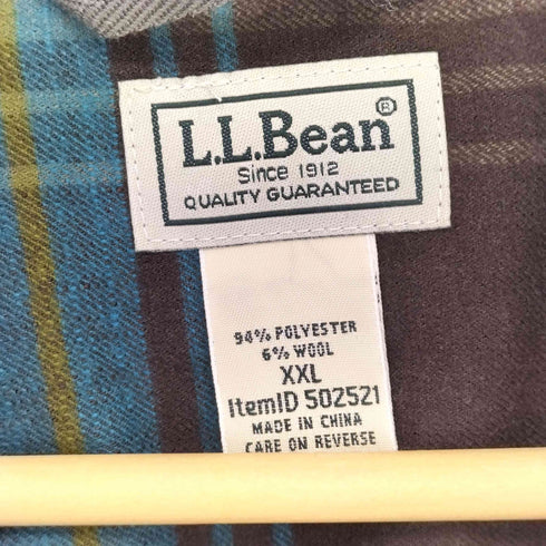 エルエルビーン L.L.Bean チェック レギュラーカラー コットンネルシャツ ウエスタン メンズ import:XXL