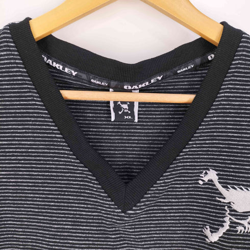 オークリー OAKLEY スカル刺繍 ボーダーベスト メンズ import:XL