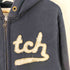 アバクロンビーアンドフィッチ Abercrombie & Fitch MUSCLE ロゴワッペン フリンジ ジップアップパーカー メンズ import:XL