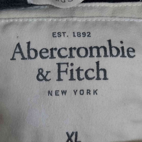 アバクロンビーアンドフィッチ Abercrombie & Fitch MUSCLE ロゴワッペン フリンジ ジップアップパーカー メンズ import:XL