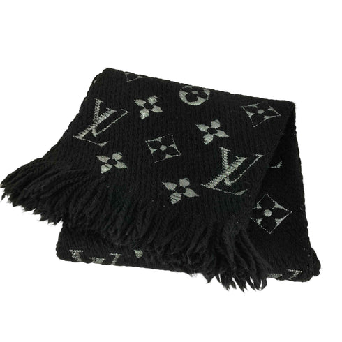 ルイヴィトン LOUIS VUITTON エシャルプ ロゴマニア シャイン マフラー レディース