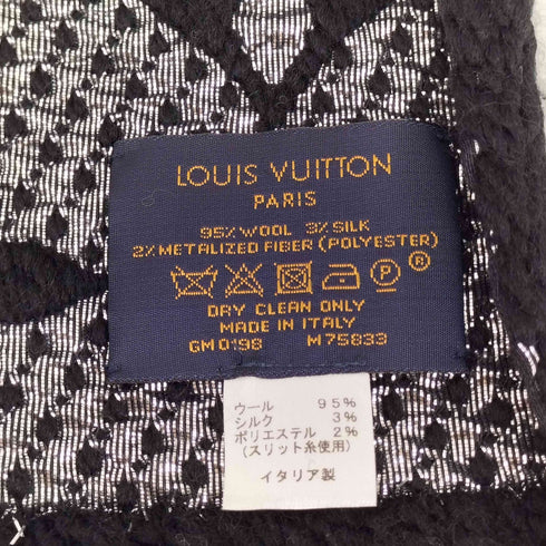ルイヴィトン LOUIS VUITTON エシャルプ ロゴマニア シャイン マフラー レディース
