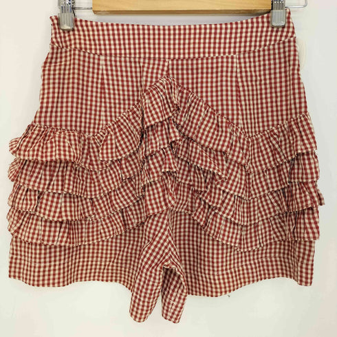 SHRIMPS Aurora tiered ruffled gingham woven shorts レディース 8