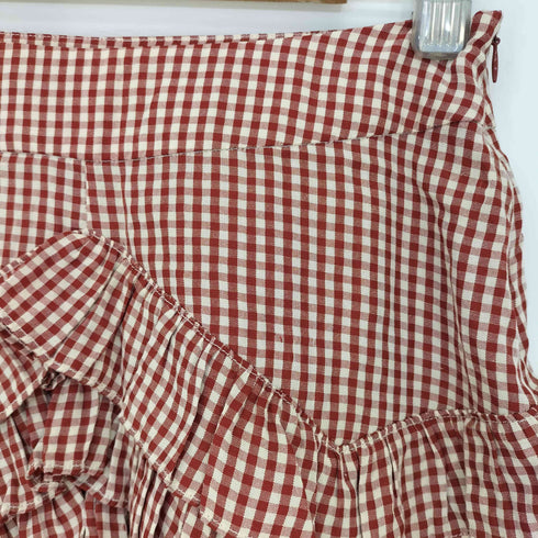 SHRIMPS Aurora tiered ruffled gingham woven shorts レディース 8