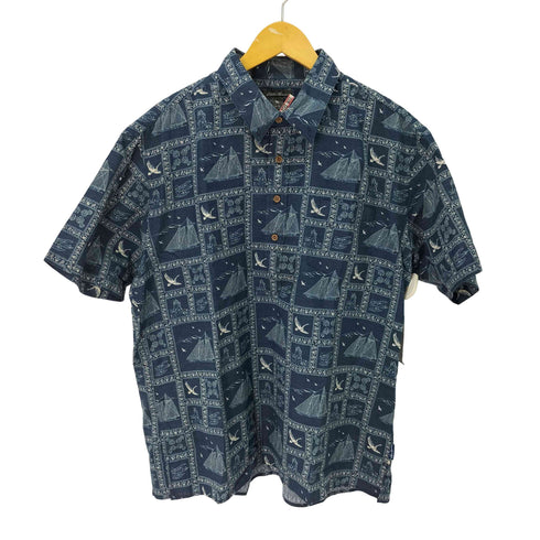 エディーバウアー Eddie Bauer 総柄 プルオーバーBDシャツ メンズ import:XL
