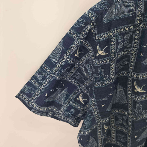エディーバウアー Eddie Bauer 総柄 プルオーバーBDシャツ メンズ import:XL
