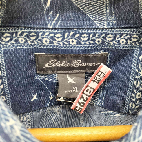 エディーバウアー Eddie Bauer 総柄 プルオーバーBDシャツ メンズ import:XL