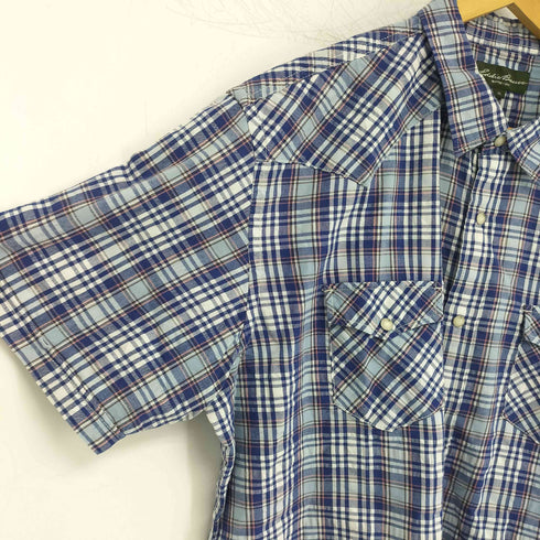 エディーバウアー Eddie Bauer チェック ウエスタンシャツ メンズ import:XL