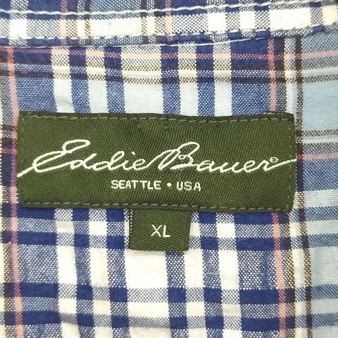 エディーバウアー Eddie Bauer チェック ウエスタンシャツ メンズ import:XL