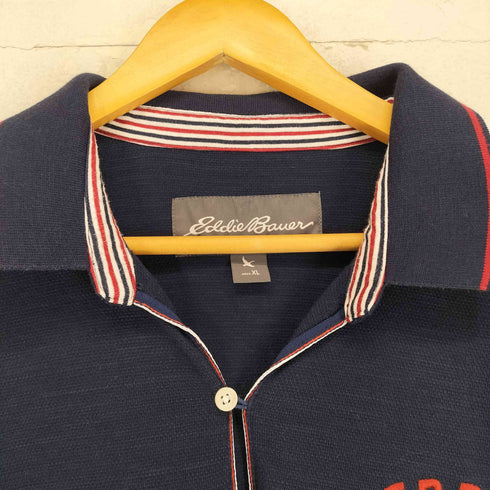 エディーバウアー Eddie Bauer ワンポイント刺繍鹿の子ポロシャツ メンズ XL