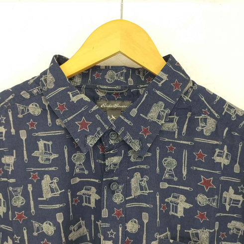 エディーバウアー Eddie Bauer 総柄 BDシャツ メンズ import:XL