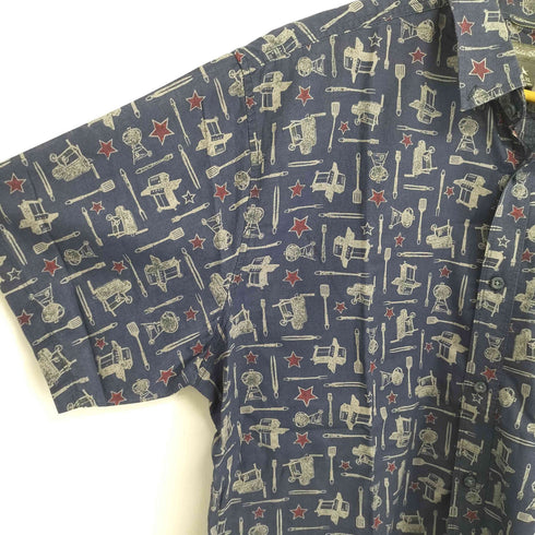 エディーバウアー Eddie Bauer 総柄 BDシャツ メンズ import:XL