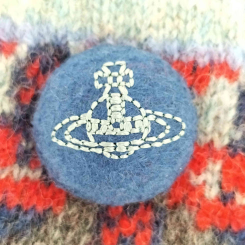 ヴィヴィアンウエストウッド Vivienne Westwood オーブ刺繍 総柄 2way ミトン グローブ 手袋 レディース FREE