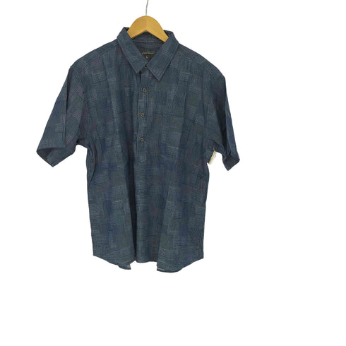エディーバウアー Eddie Bauer 格子柄 コットンリネン BDシャツ メンズ import:XL