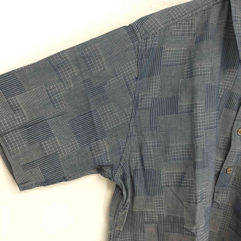 エディーバウアー Eddie Bauer 格子柄 コットンリネン BDシャツ メンズ import:XL
