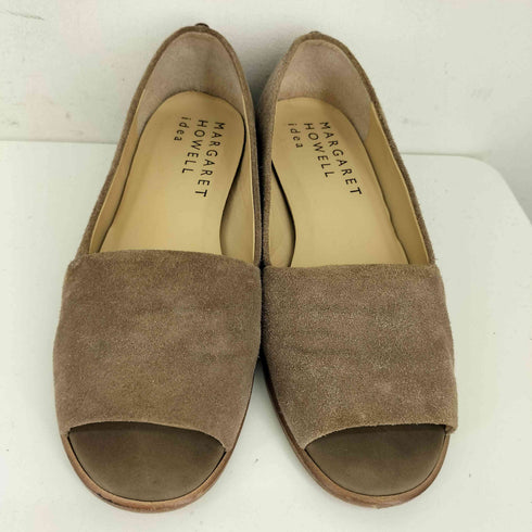 エムエイチエル MHL. オープントゥ スエードパンプス レディース 23