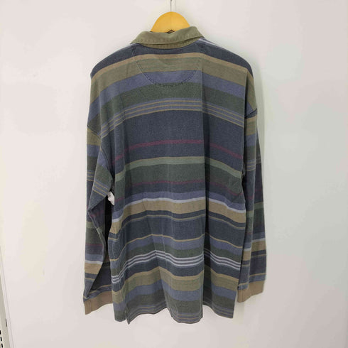 エルエルビーン L.L.Bean ボーダー ハーフジップ ポロシャツ メンズ import:XL