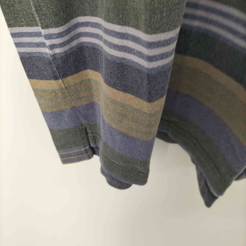 エルエルビーン L.L.Bean ボーダー ハーフジップ ポロシャツ メンズ import:XL