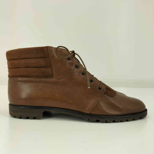 サルヴァトーレフェラガモ Salvatore Ferragamo スウェード切替 ショート ブーツ レディース