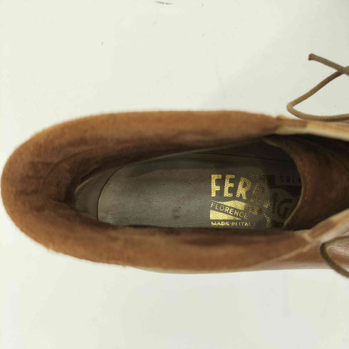 サルヴァトーレフェラガモ Salvatore Ferragamo スウェード切替 ショート ブーツ レディース