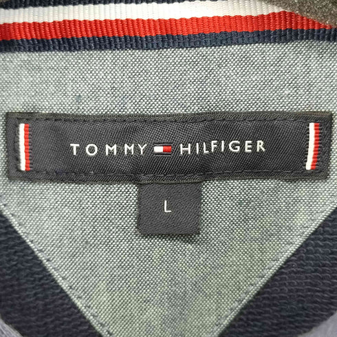トミーヒルフィガー TOMMY HILFIGER ロゴフリースフーディ メンズ L