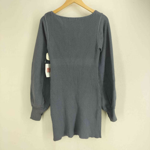 エモダ EMODA 23AW ショルダー チェーン レイヤーニット ワンピース レディース FREE