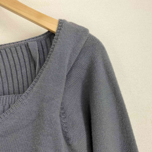 エモダ EMODA 23AW ショルダー チェーン レイヤーニット ワンピース レディース FREE