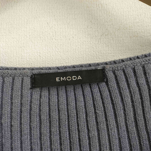 エモダ EMODA 23AW ショルダー チェーン レイヤーニット ワンピース レディース FREE