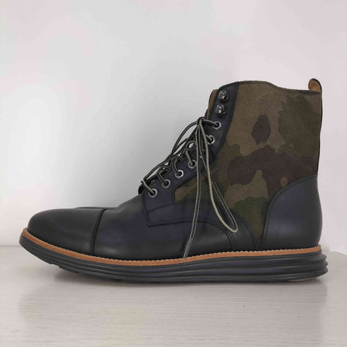 コールハーン COLE HAAN WATER PROOF 迷彩 LUNARGRAND ルナグランドレースアップブーツ メンズ 11M